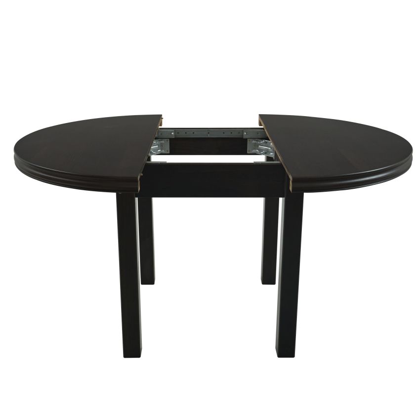 Masa living poli1 w, wenge, extensibila 100/130 cm, lemn masiv de fag/pal