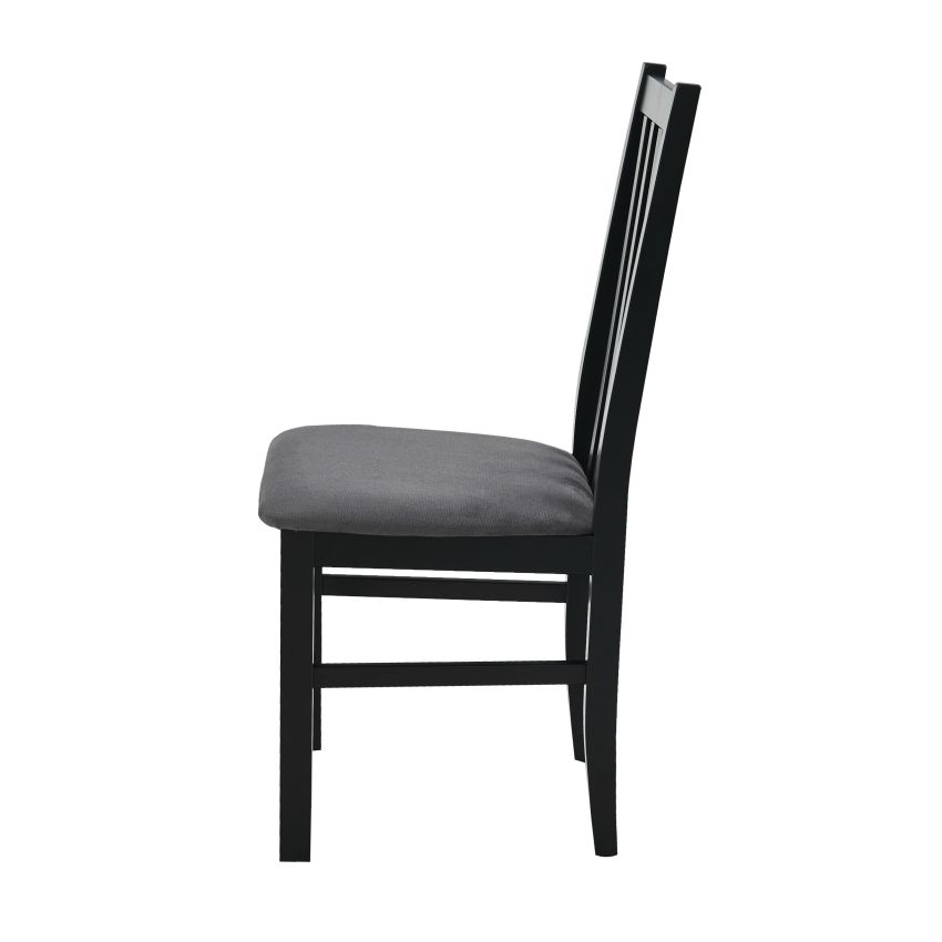 Scaun din lemn masiv de fag tapitat cu stofa s-38 boss10 cz 26 x, negru