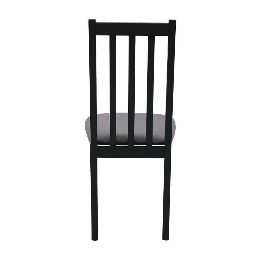Scaun din lemn masiv de fag tapitat cu stofa s-38 boss10 cz 26 x, negru