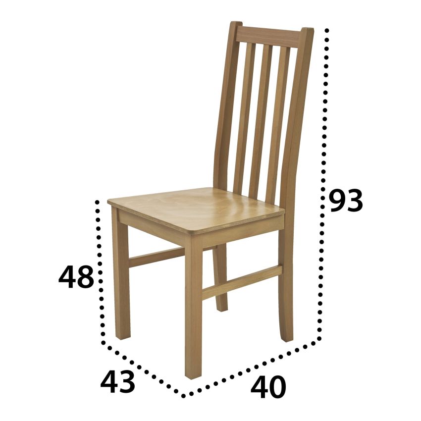 Scaun din lemn masiv de fag s-38 boss10d, grandson