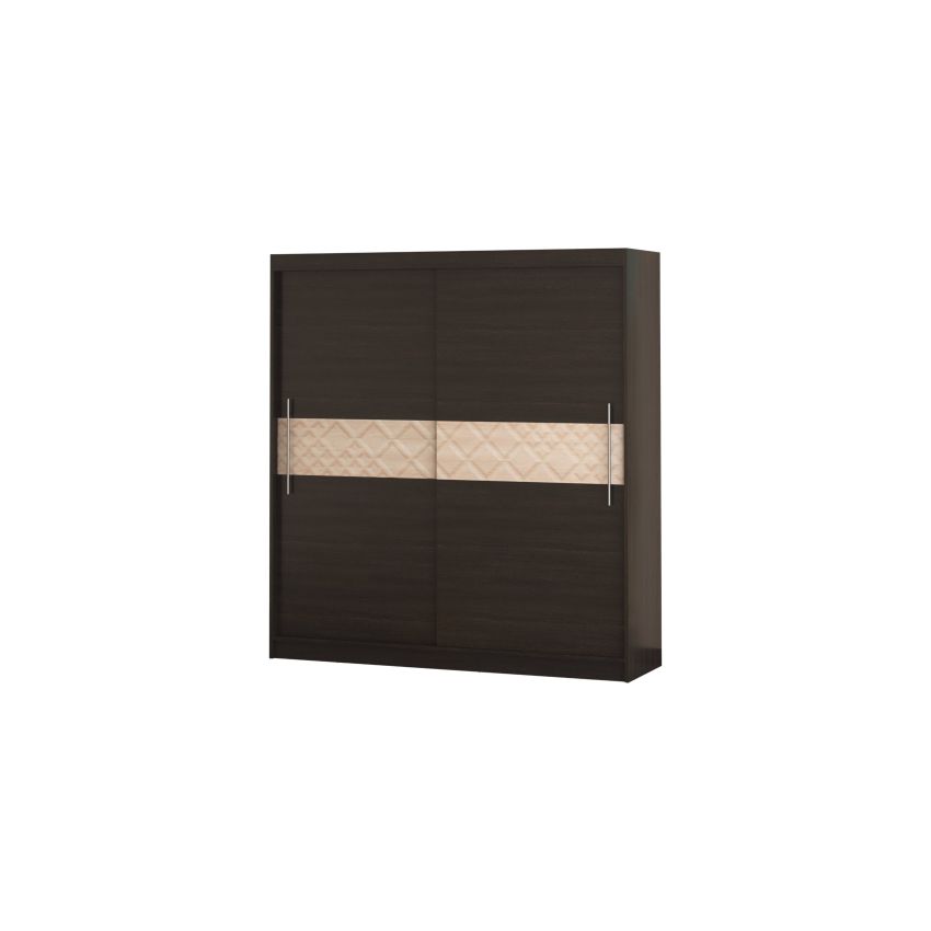 Set dormitor dome 1-20, wenge, dulap 200 cm, pat 160×200 cm, 2 noptiere, comoda