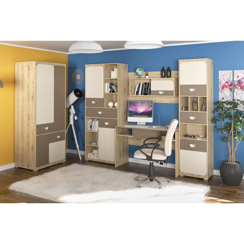 Set mobila lami, 5 piese, culoare stejar/maro