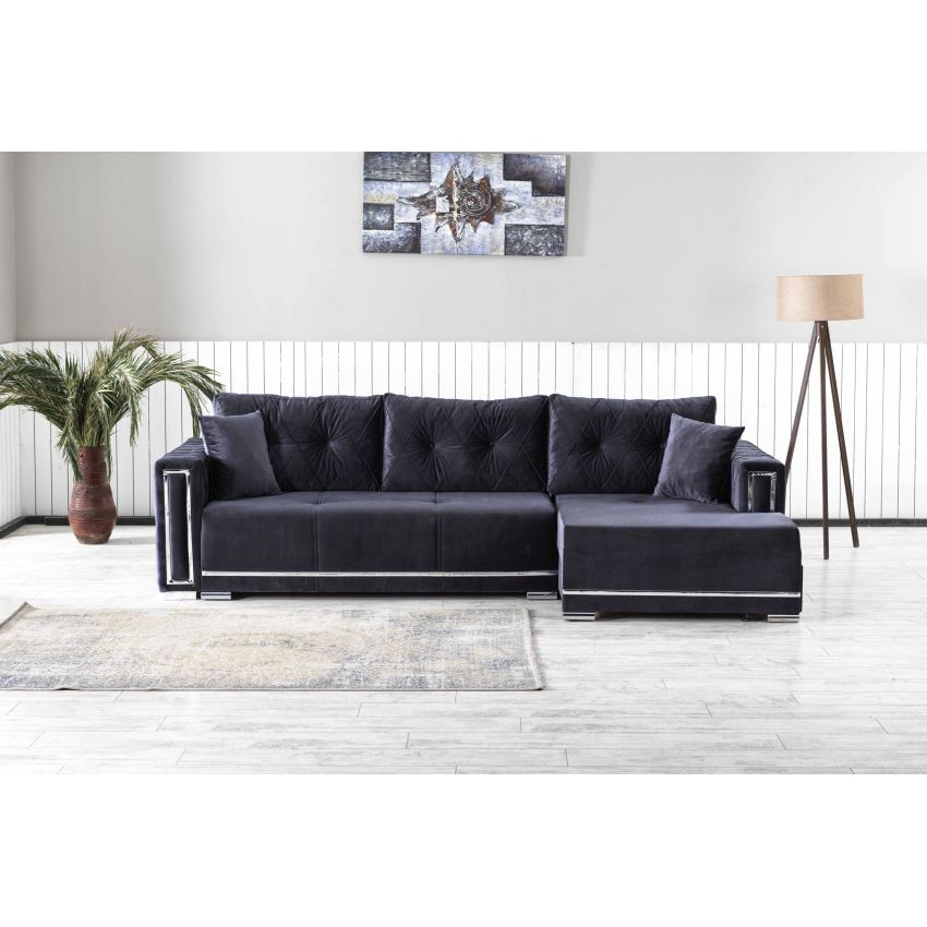 Coltar monza, 270x150x90 cm, extensibil cu lada