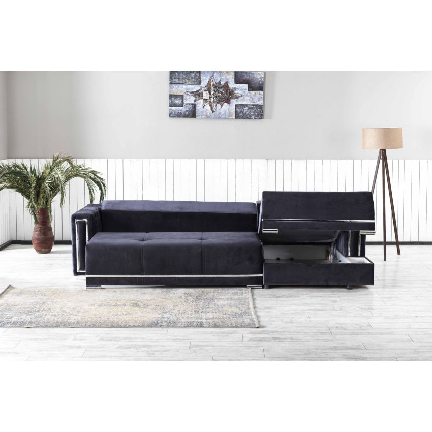 Coltar monza, 270x150x90 cm, extensibil cu lada