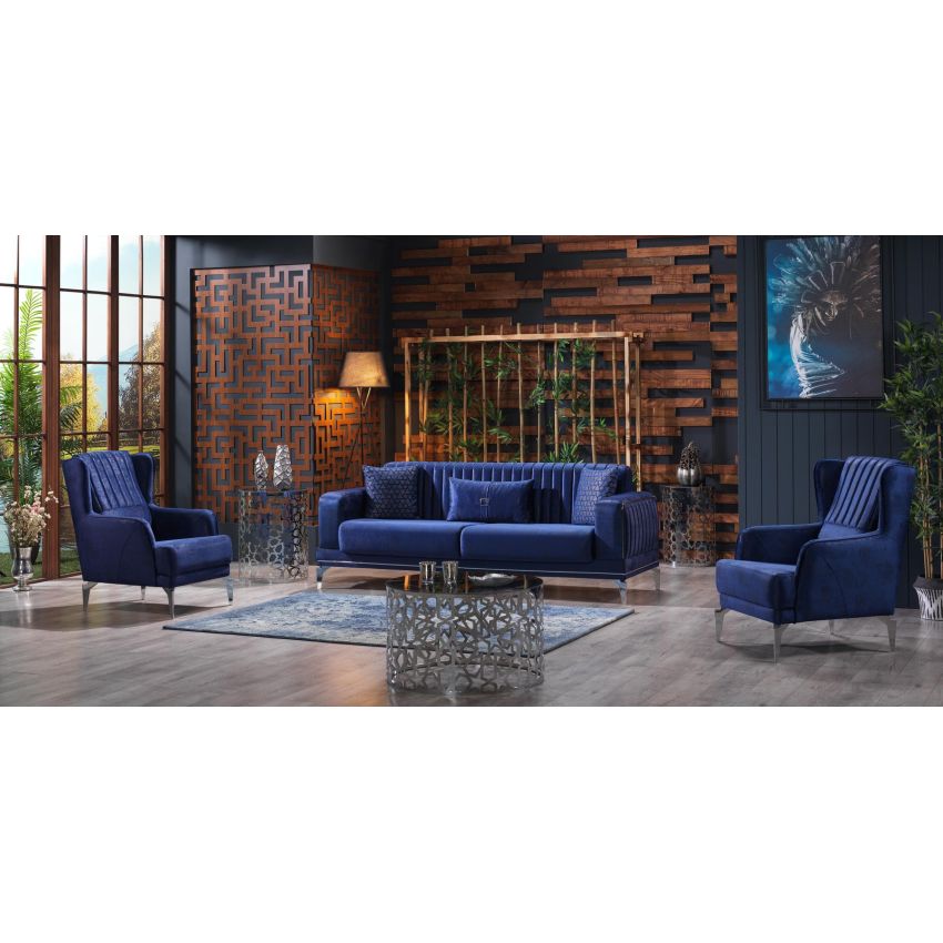 Set canapea extensibila cu 3 locuri si 2 fotolii intra