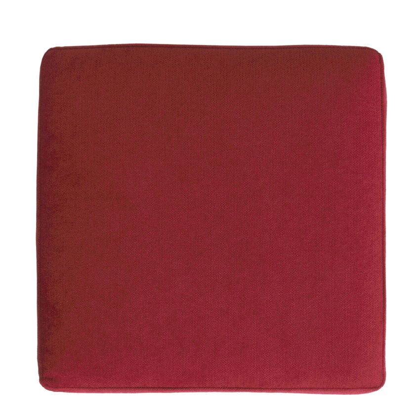 Husa taburet cube, rosu, stofa, 38x45x38 cm