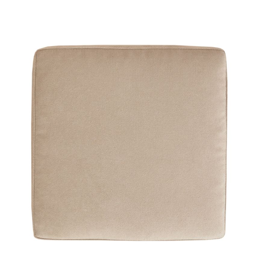 Husa taburet cube, crem, stofa, 38x45x38 cm