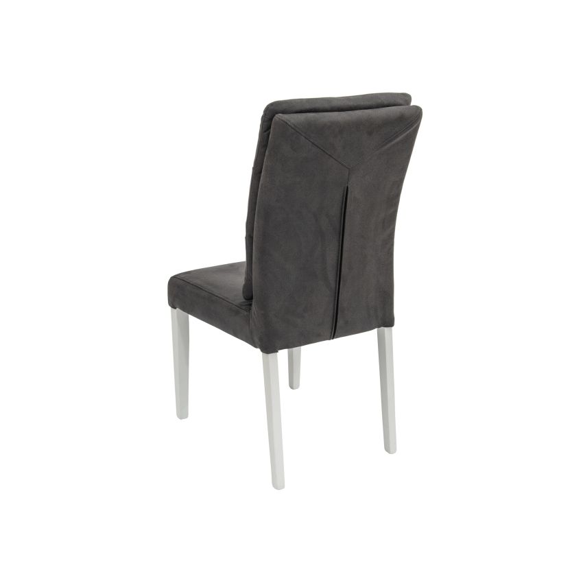 Scaun plea tapitat, gri, europa 118, lemn masiv de fag, 47x98x54 cm