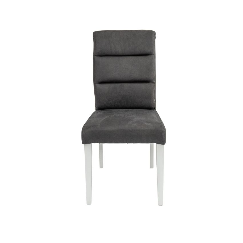Scaun plea tapitat, gri, europa 118, lemn masiv de fag, 47x98x54 cm