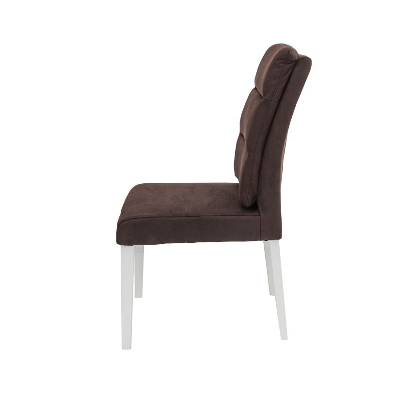 Scaun plea tapitat, maro inchis, europa 115, lemn masiv de fag, 47x98x54 cm