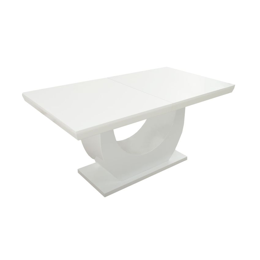 Masa extensibila 160-200 cm Ecuador, alb lucios, MDF vopsit