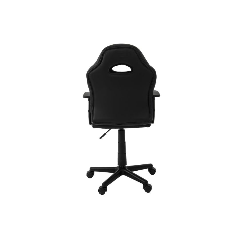 Scaun birou S-182, Negru Rosu, 55x99.5x56 cm, Piele Ecologica