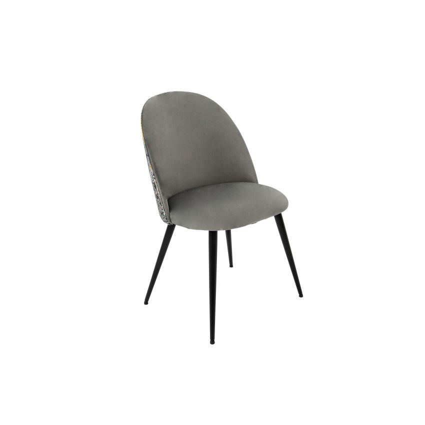 Scaun living, tapitat cu stofa premium, s-171, gri inchis