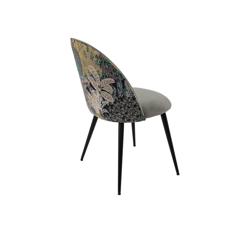 Scaun living, tapitat cu stofa premium, s-171, gri inchis