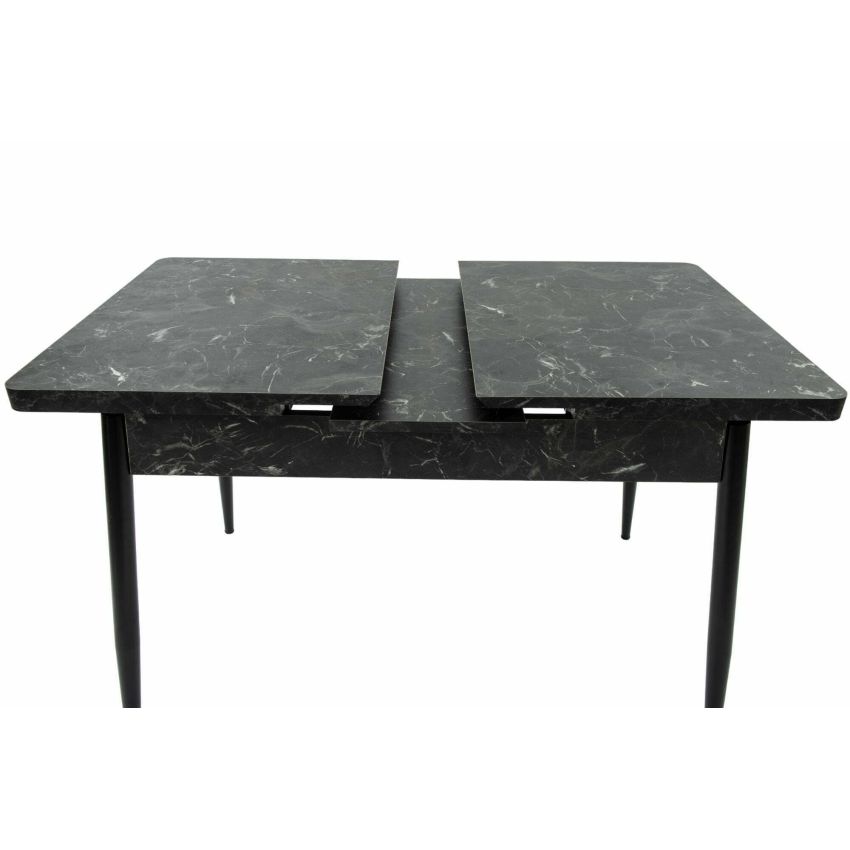 Masa extensibila t710, neagra, 135x70x75 cm