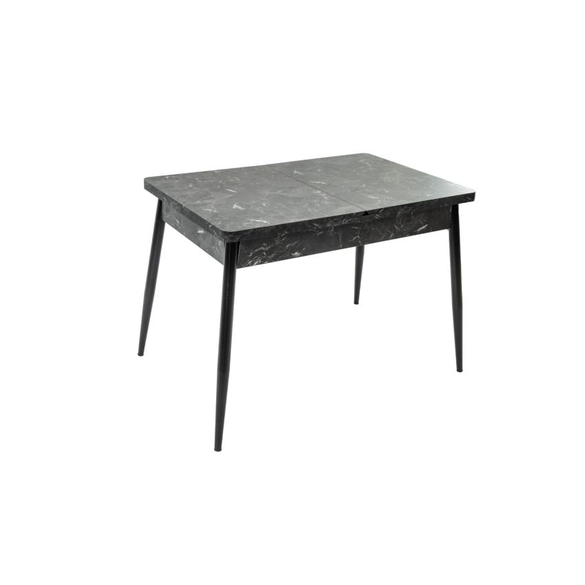 Masa extensibila t710, neagra, 135x70x75 cm