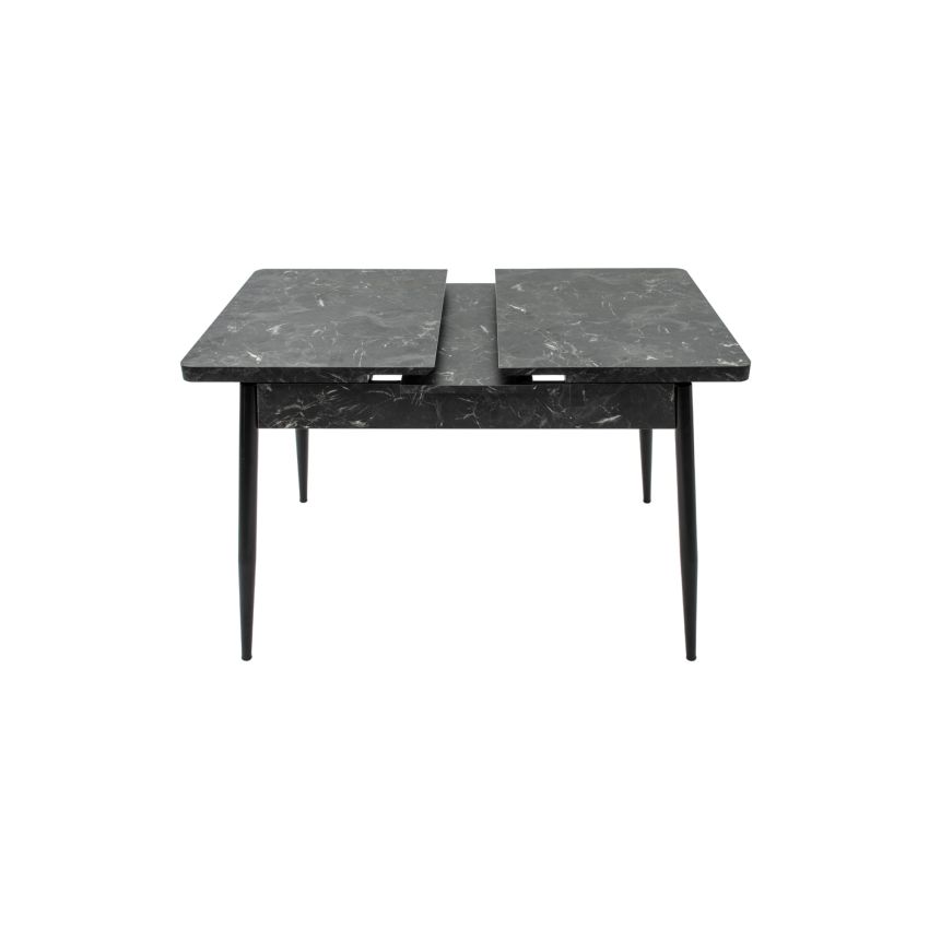 Masa extensibila t710, neagra, 135x70x75 cm