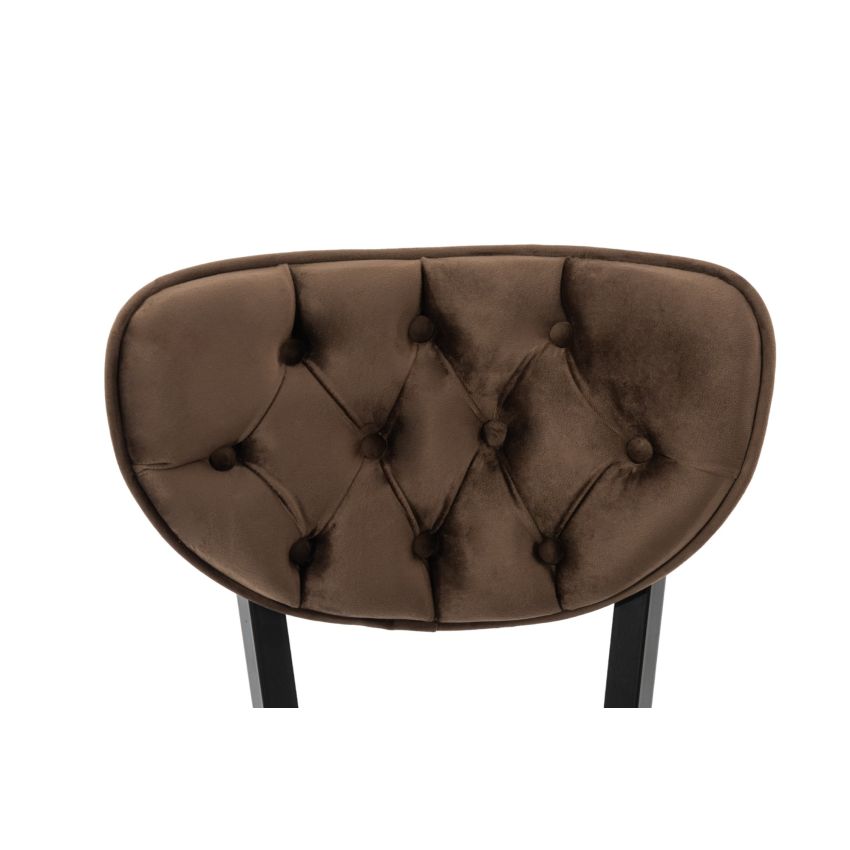 Scaun living, tapitat cu stofa, c523, maro