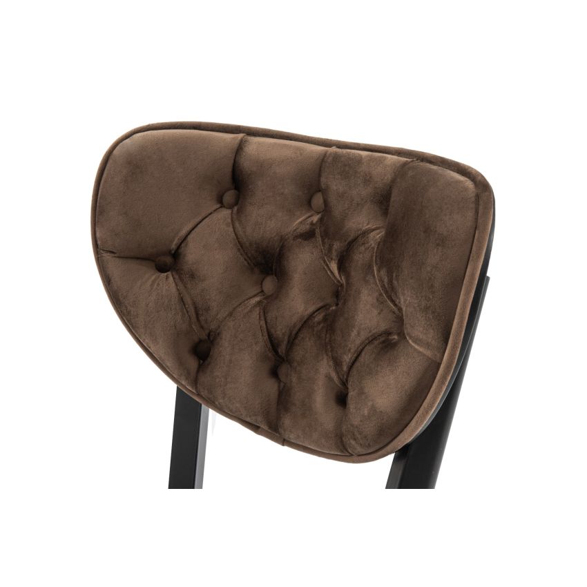 Scaun living, tapitat cu stofa, c523, maro