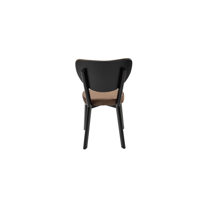Scaun living, tapitat cu stofa, c523, maro