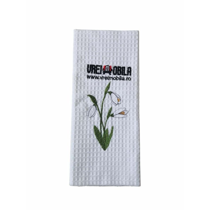 Set 2 prosoape bucatarie, model floral, 40x60 cm