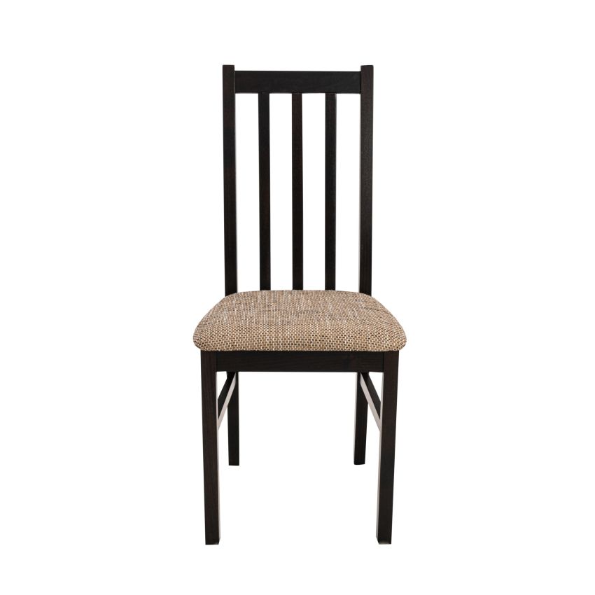 Set masa extensibila 120x150cm cu 4 scaune tapitate, mb-13 max5 si s-38 boss10 w2, wenge, lemn masiv, stofa
