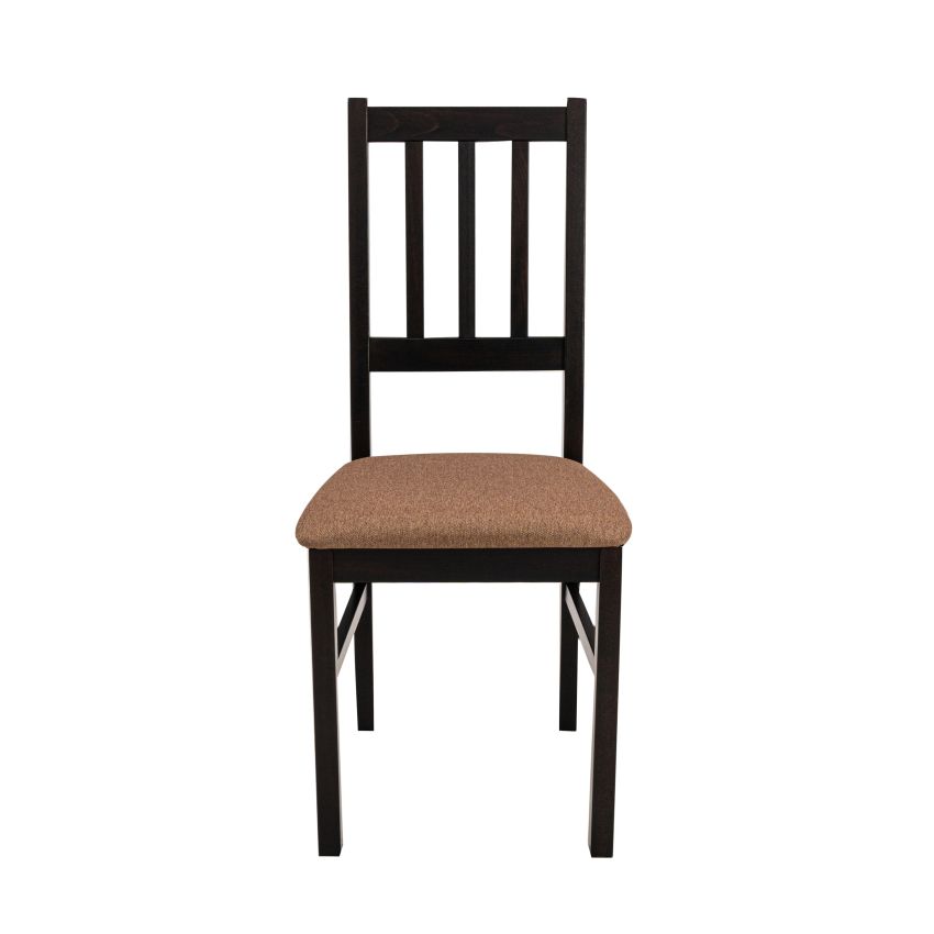 Set masa extensibila 120x150cm cu 4 scaune tapitate, mb-13 max5 si s-38 boss4 w15, wenge, lemn masiv, stofa