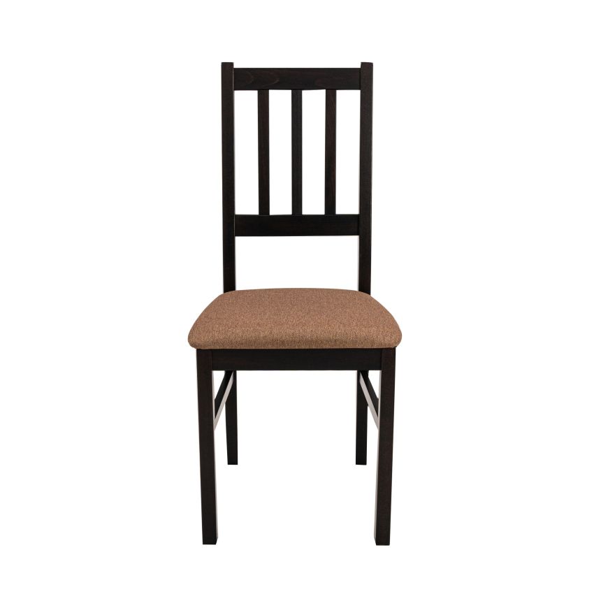 Set masa extensibila 120x150cm cu 6 scaune tapitate, mb-13 max5 si s-38 boss4 w15, wenge, lemn masiv, stofa