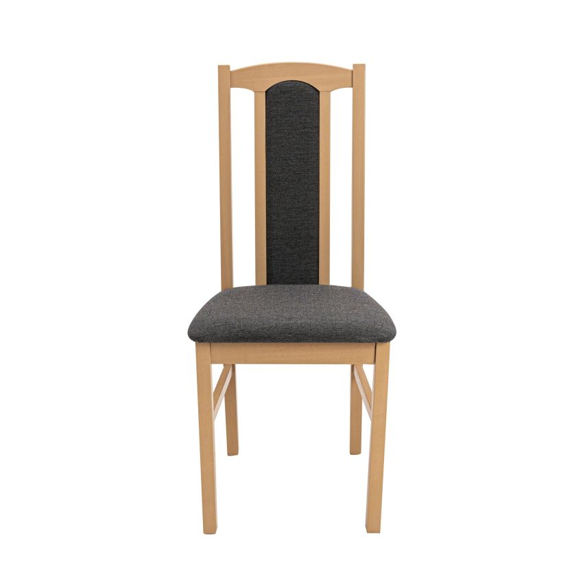 Set masa fixa 100 cm cu 4 scaune tapitate, mb-12 poli2 si s-37 boss7 s11, sonoma, lemn masiv, stofa