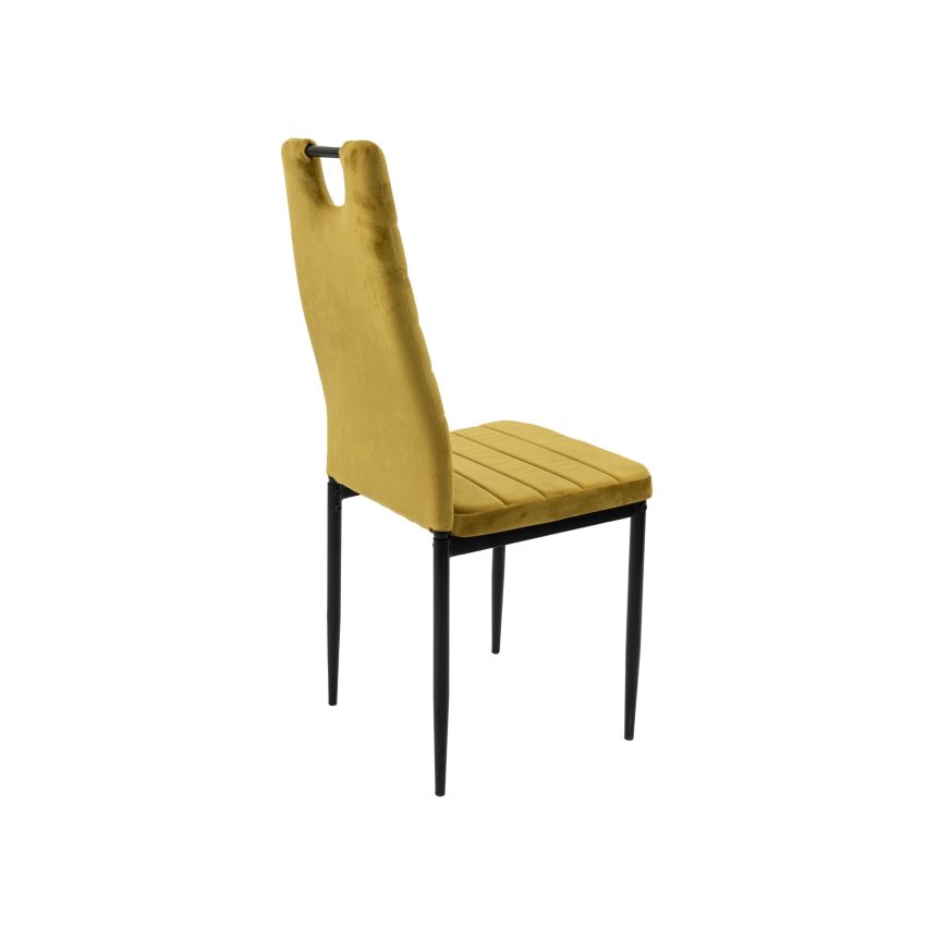 Set masa mb-83, sticla securizata, 100x76 cm, cu 4 scaune s-175 olive, 58x98x48 cm