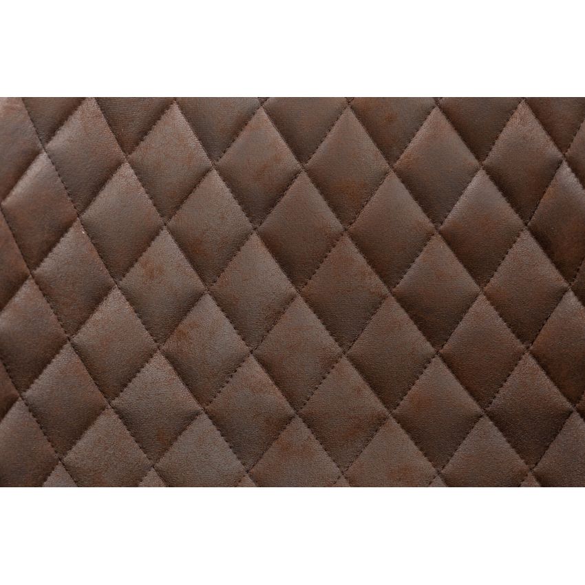 Set masa extensibila v 160x200 cm, lemn masiv alb/negru, blat din mdf cu 6 scaune dining s-153, tapiterie maro