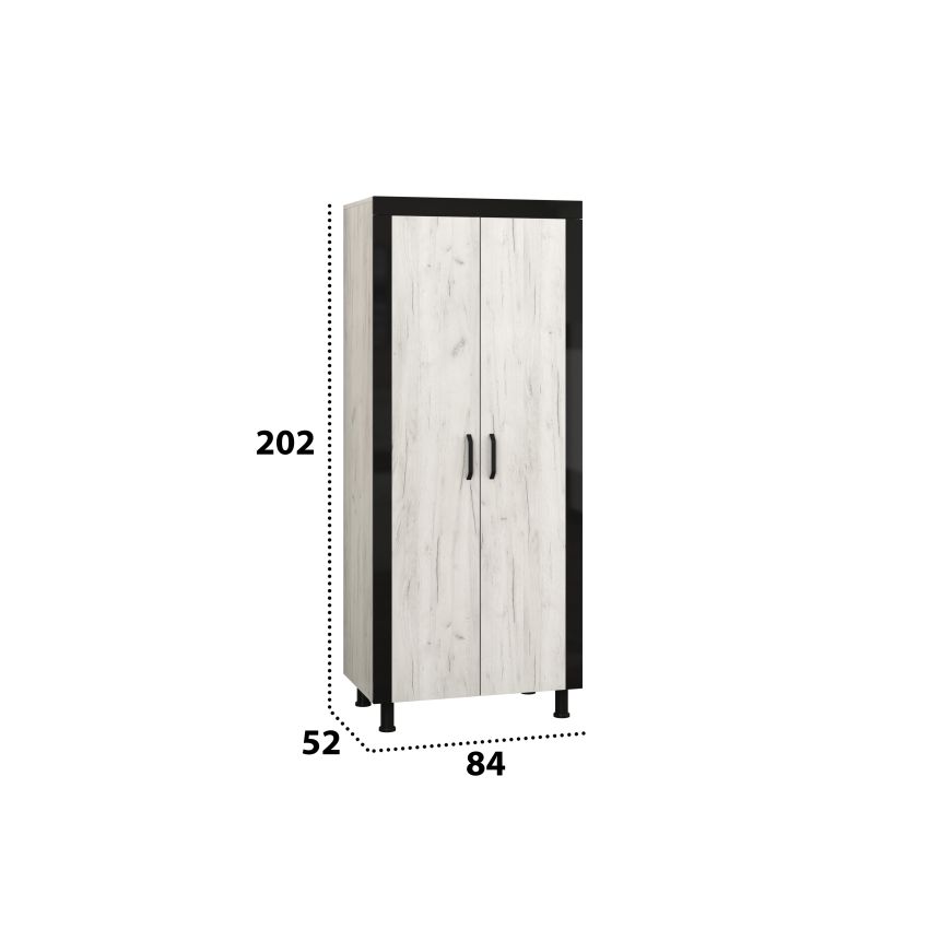 Dressing Omega, Alb murdar, 84x202x52 cm