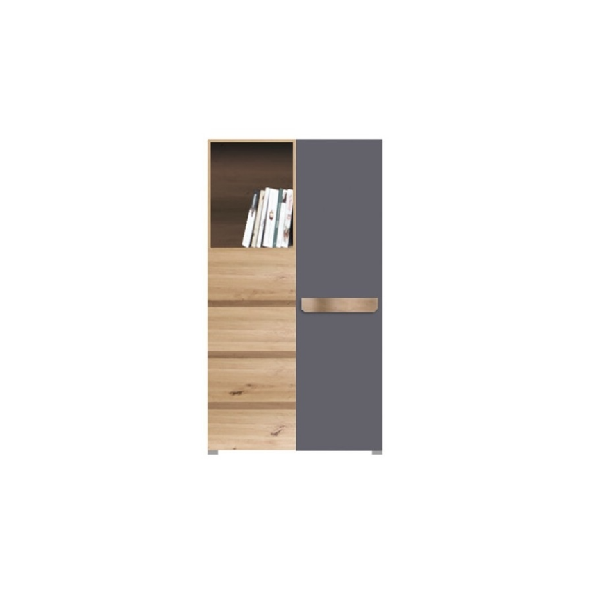 Dulap Thiene TH15, gri, 90x157x40 cm