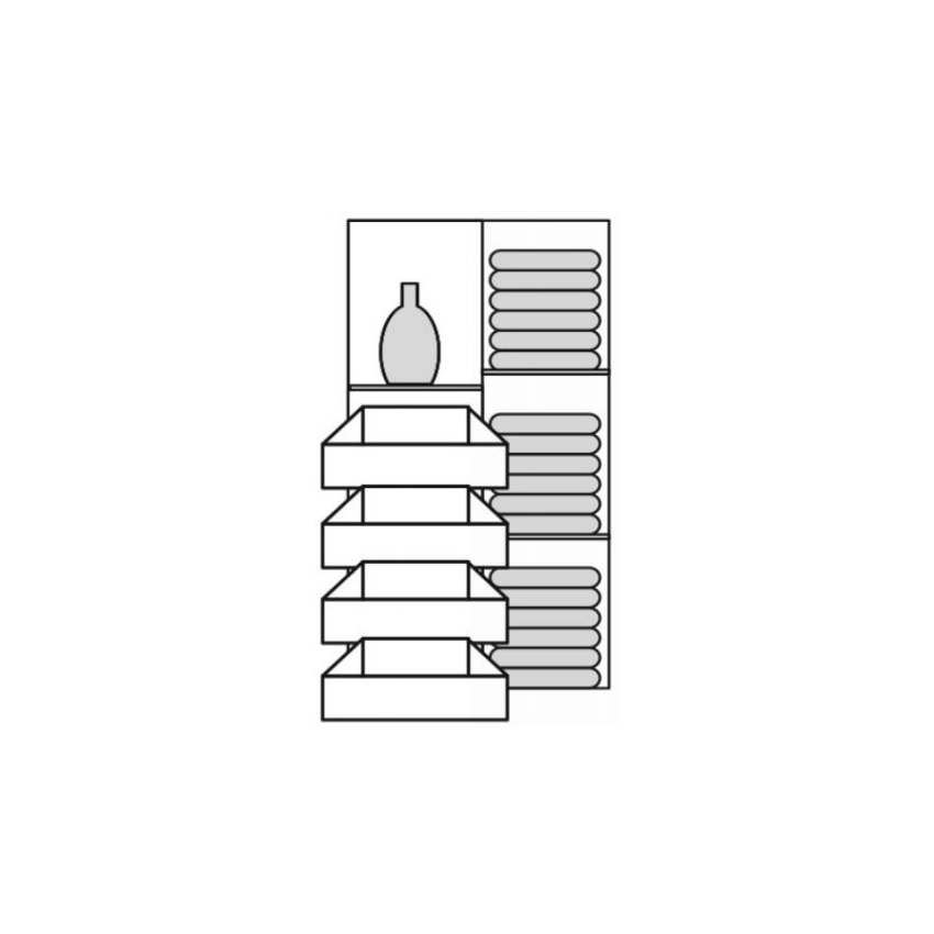 Dulap Thiene TH15, gri, 90x157x40 cm