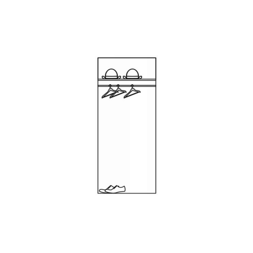 Dulap Thiene TH1, gri, 90x198x50 cm