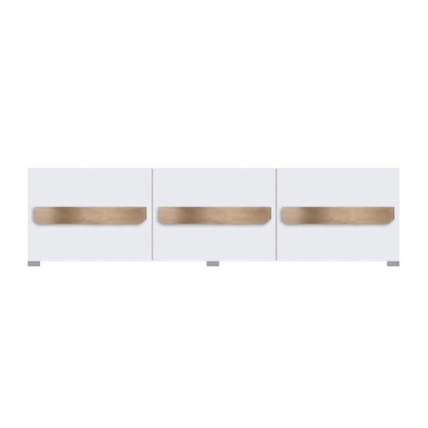 Comoda TV Thiene TH4, alb, 165x45x50 cm