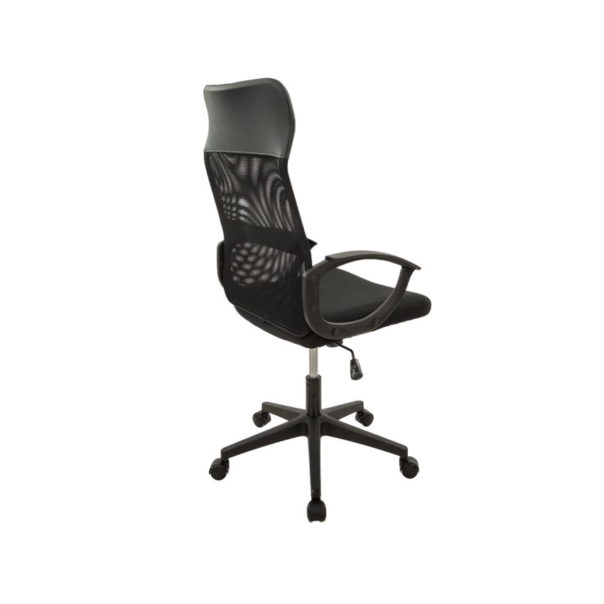 Scaun birou S-192, 116x45x49 cm, Negru, Material Textil