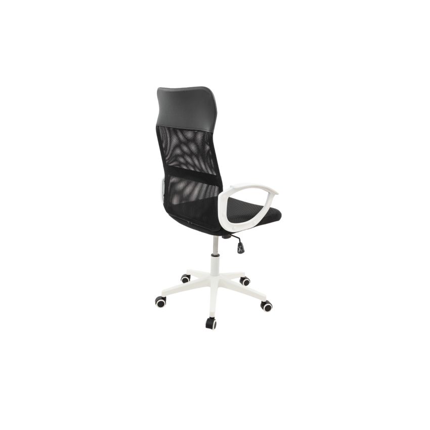 Scaun birou S-191, 116x45x49 cm, Negru, Material Textil