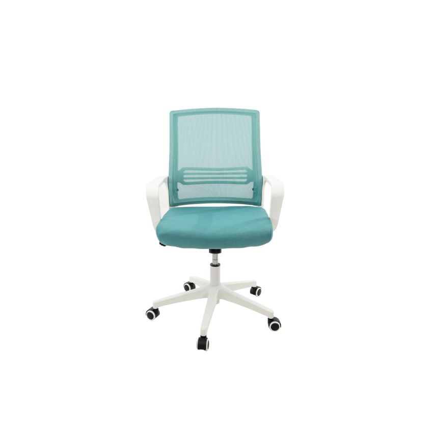 Scaun birou S-196, Turcoaz, 100x44.5x48 cm, Material Textil