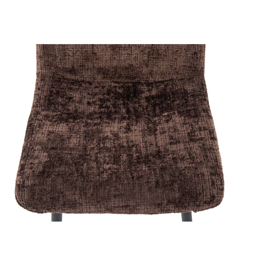 Scaun bucatarie Tapitat S-208, Stofa, Maro
