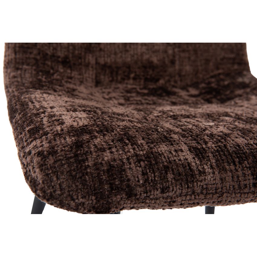 Scaun bucatarie Tapitat S-208, Stofa, Maro