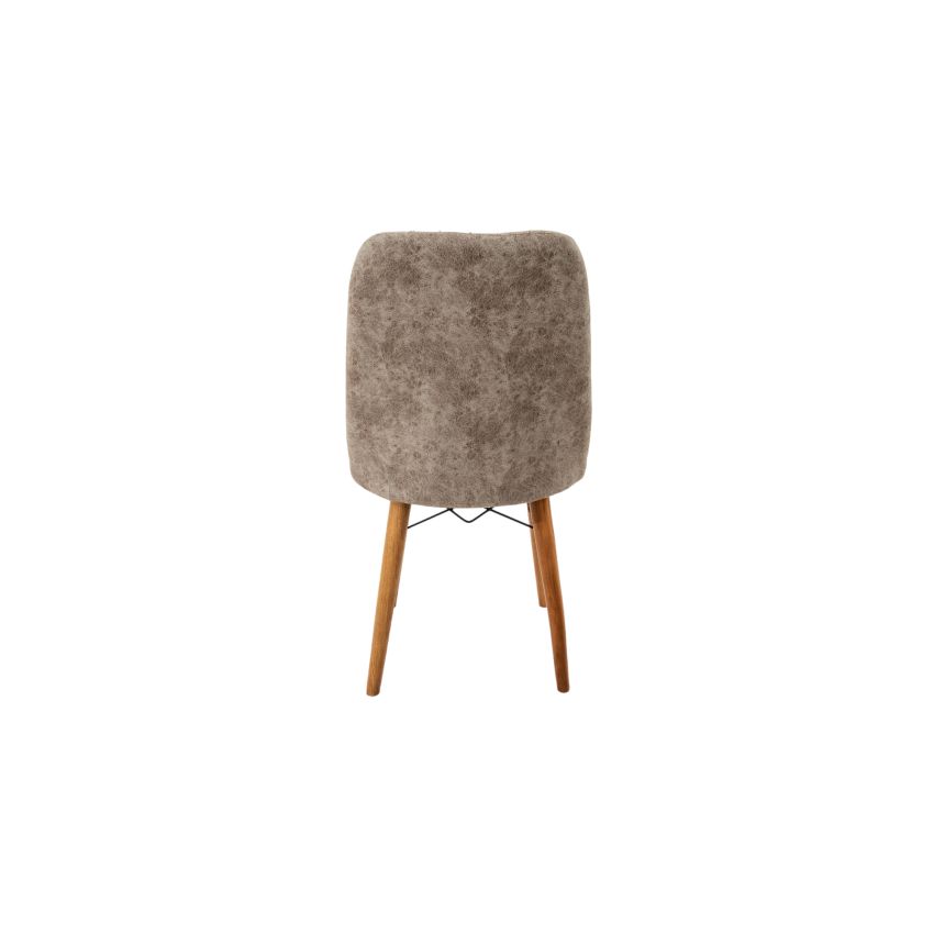 Scaun din lemn masiv, tapitat, 46x94x47 cm, Sardinia, Gri deschis, 23