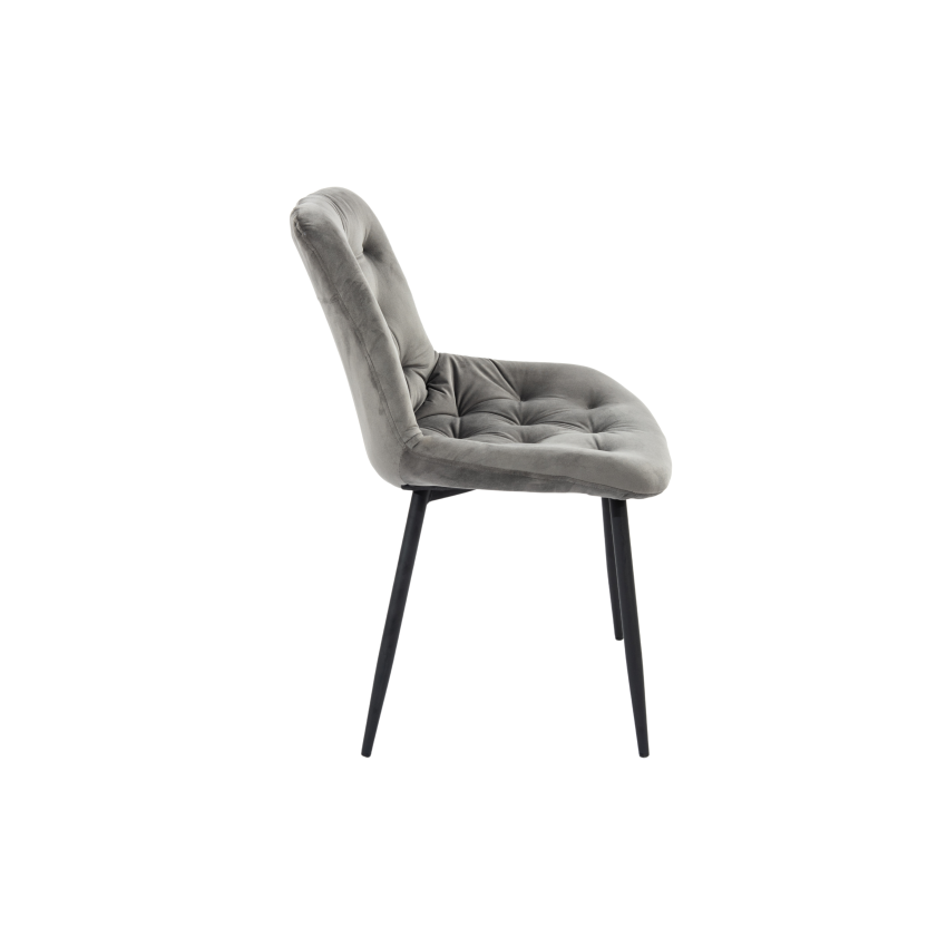 Scaun Bucatarie Tapitat S-212, Stofa, Gri