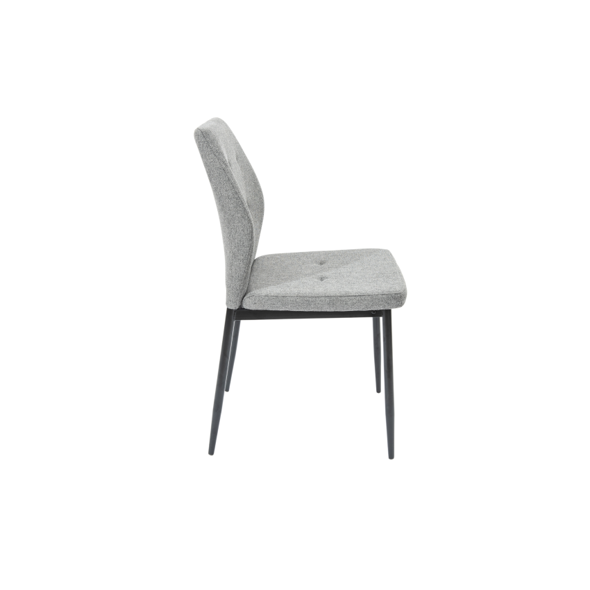 Scaun tapitat S-213, Stofa, Gri deschis