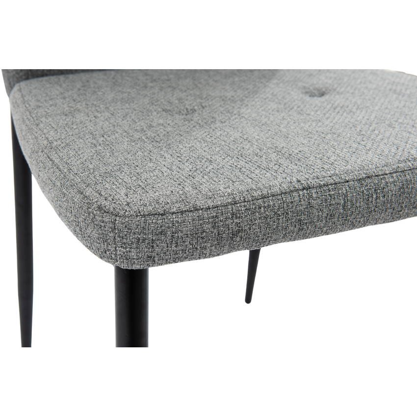 Scaun tapitat S-213, Stofa, Gri deschis