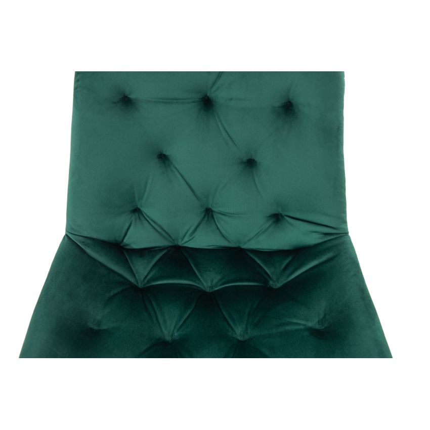 Set 4 scaune bucatarie tapitat S-212, Stofa, Verde
