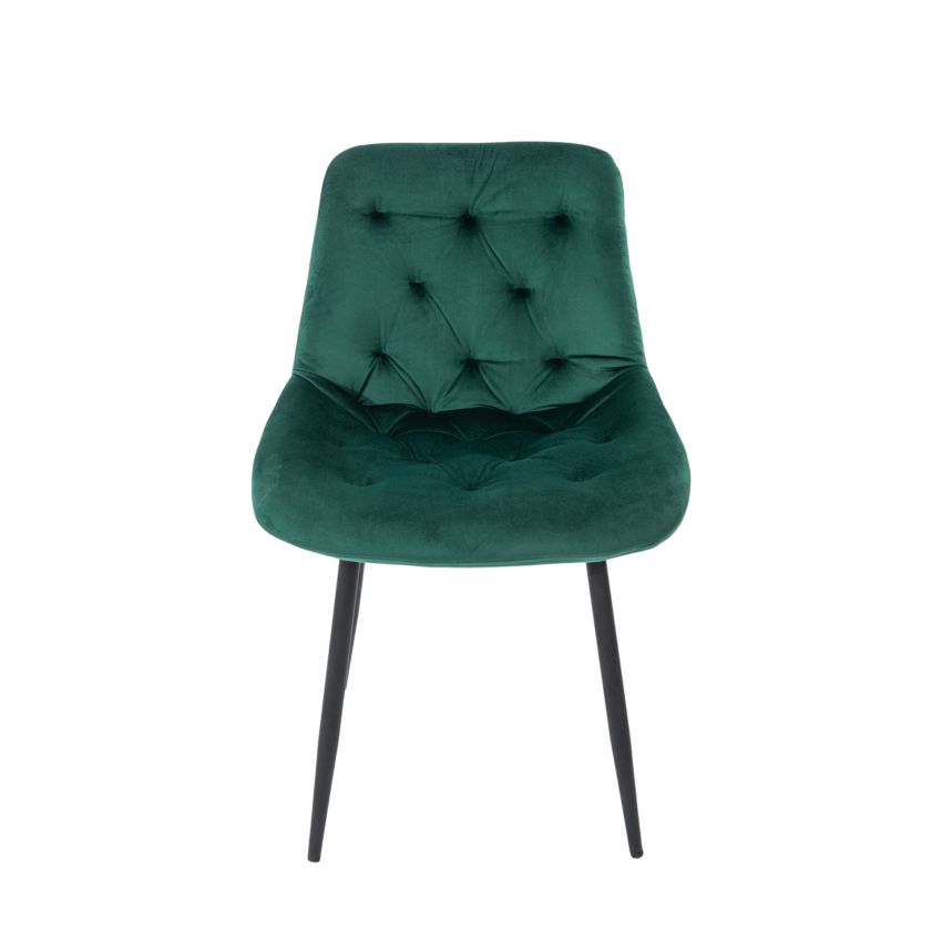 Set 4 scaune bucatarie tapitat S-212, Stofa, Verde