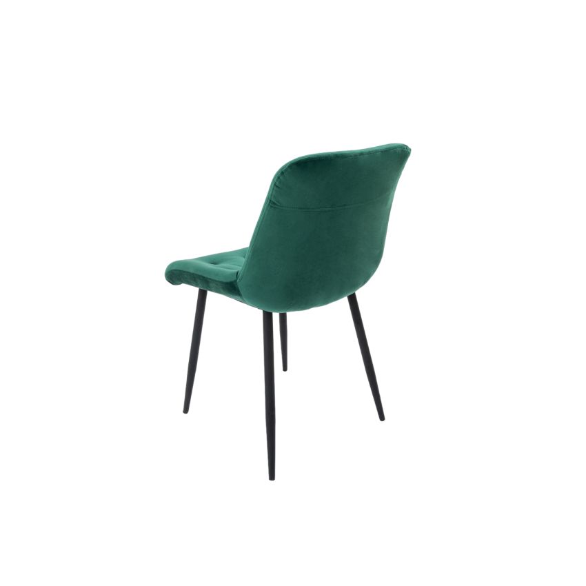 Set 4 scaune bucatarie tapitat S-212, Stofa, Verde