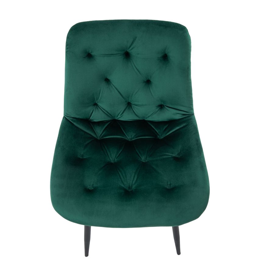 Set 4 scaune bucatarie tapitat S-212, Stofa, Verde