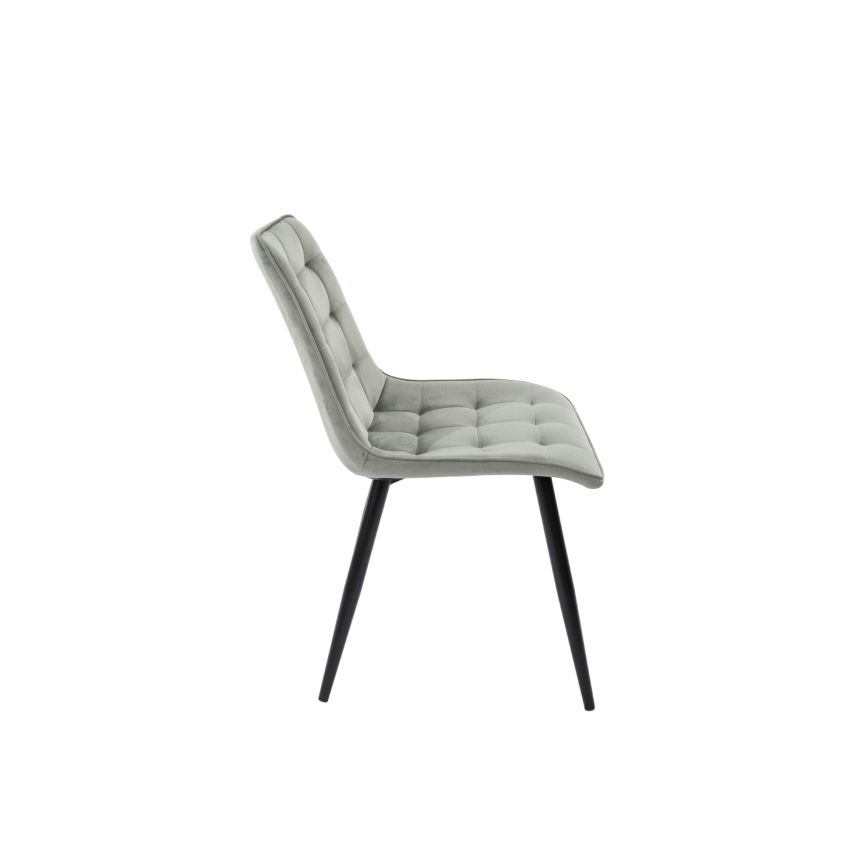 Scaun bucatarie tapitat S-214, Stofa, Gri